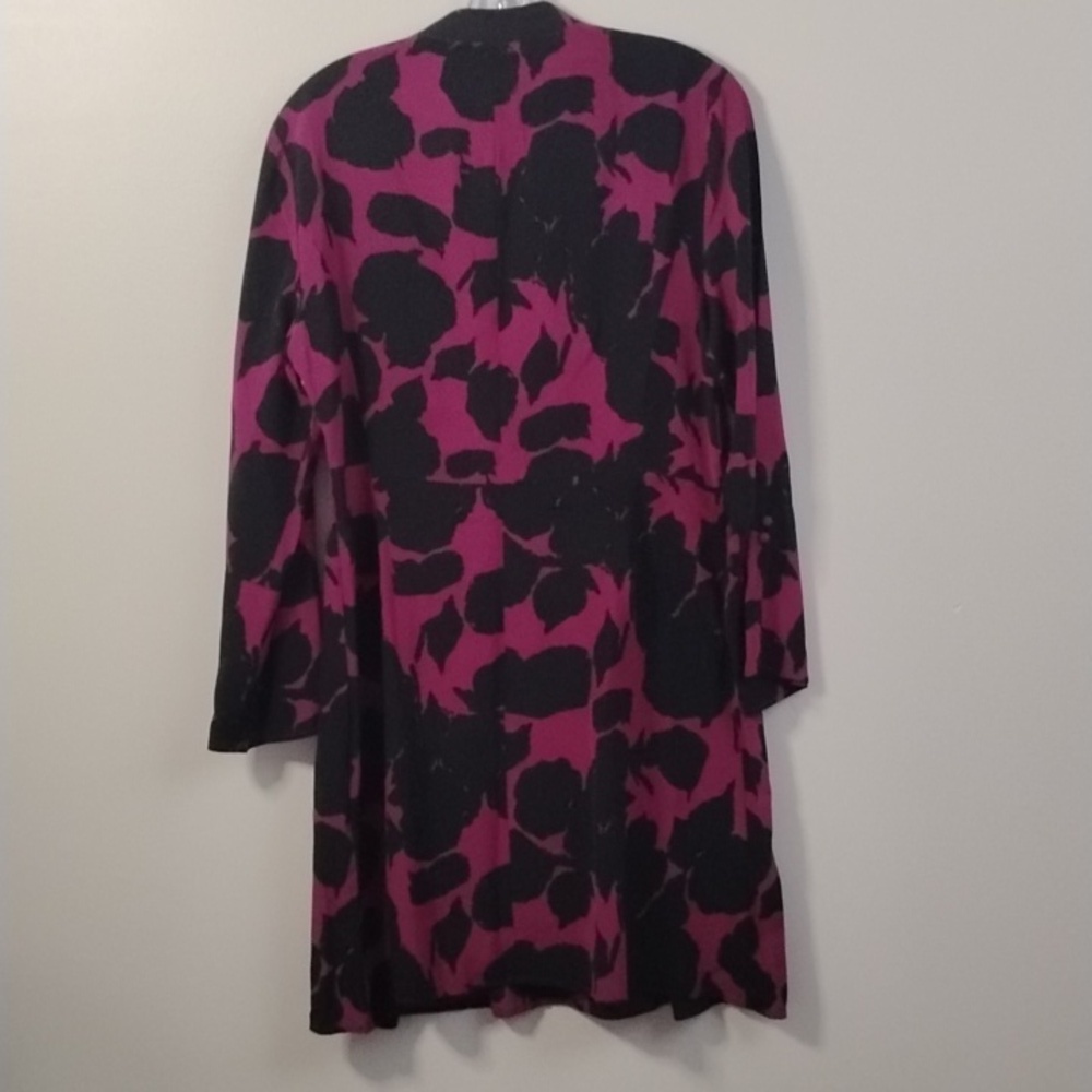 Derek Lam 10 Crosby Abstract Quiet Luxury 100% Silk Feminine Career Midi Dress - Picture 14 of 16